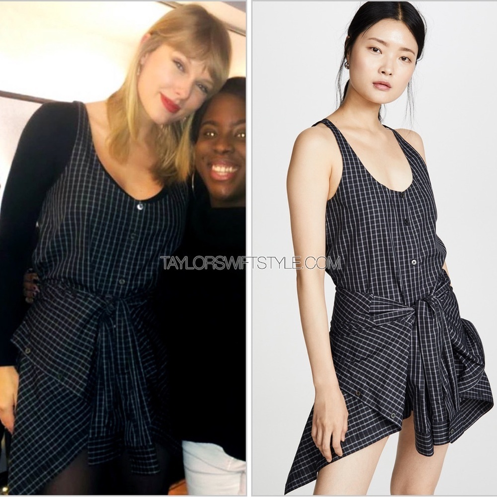 ALEXANDER WANG Plaid Print Scoop Neck Poplin Tie-Waist Romper w/Tags Sz US 6 - Picture 11 of 11